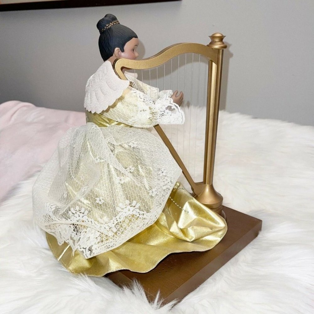 Holiday Time Animated Musical Afroamerican Angel Harp Plays Melody collectors - Picture 10 of 12